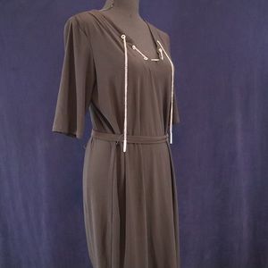 MSK Black Dress with Gold Accent Size Medium